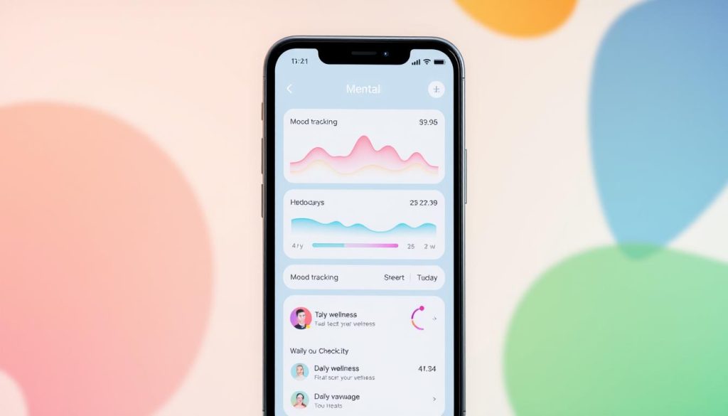 Mental health tracking app interface